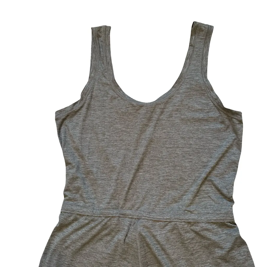 VUORI Lux At Ease Heathered Gray Sleeveless Jumpsuit Sz Lg - Image 9