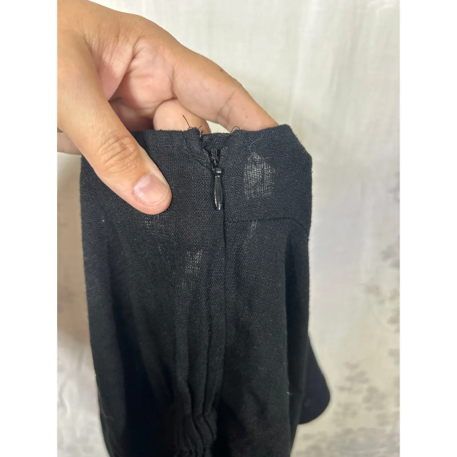 A New Day Romper 2X Black Faux Wrap NEW Linen Blend Shorts Jumper - Image 7