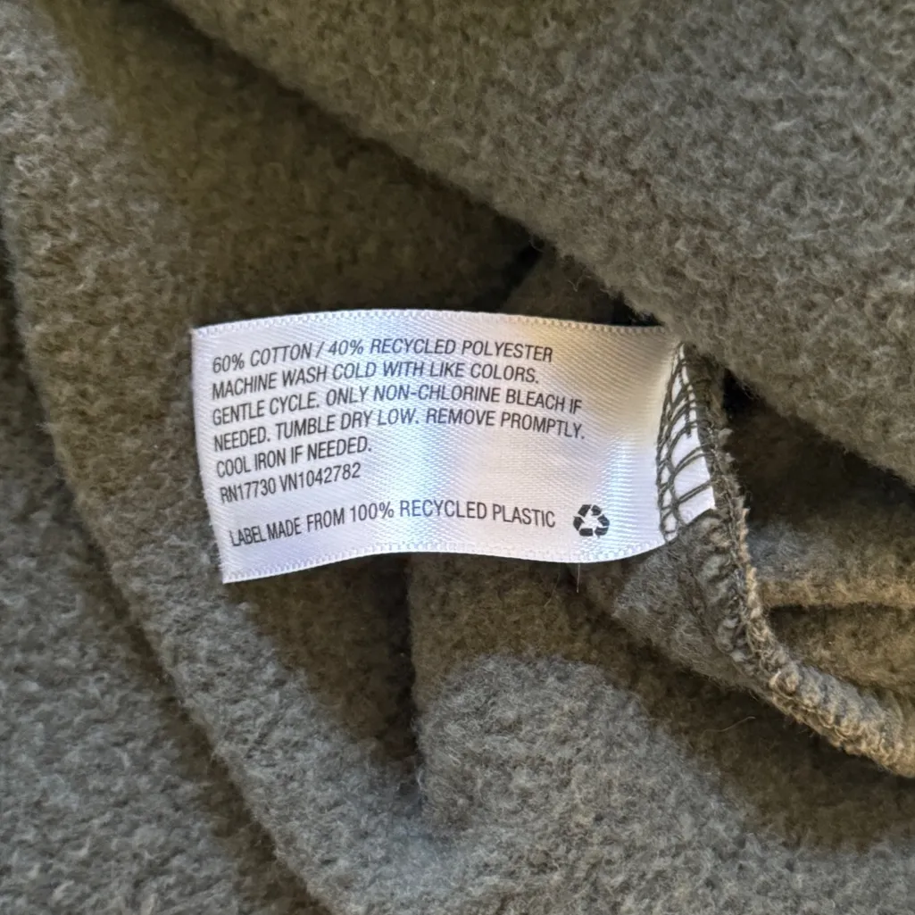 Wild Fable Women’s Olive Army Green Cozy Soft Cotton Cropped Hoodie Size Small - Image 4