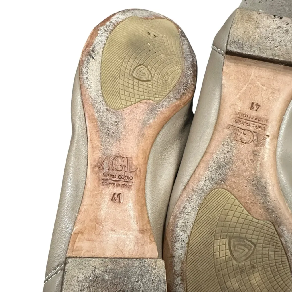AGL ATTILIO GIUSTI LEOMBRUNI Monika Ballet Flats Tan Size 10 - Image 9