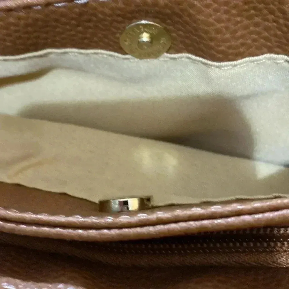 STONE & CO TAUPE BROWN LEATHER BLEND PURSE ADJUSTABLE STRAP MULTI POCKETS CLEAN Tan - Image 11