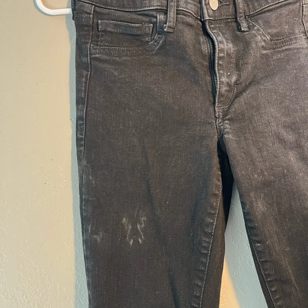 GAP Vintage Y2K Black Skinny Jeans SZ 4 Straight Leg Dark Wash Bootcut High-Rise - Image 3