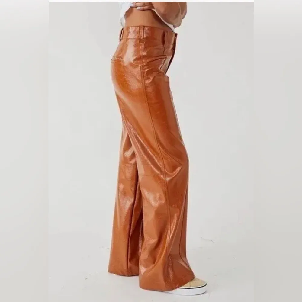 Free People Star-Crossed Lovers Vegan Straight-Leg Pants Size 14.B20 - Image 3