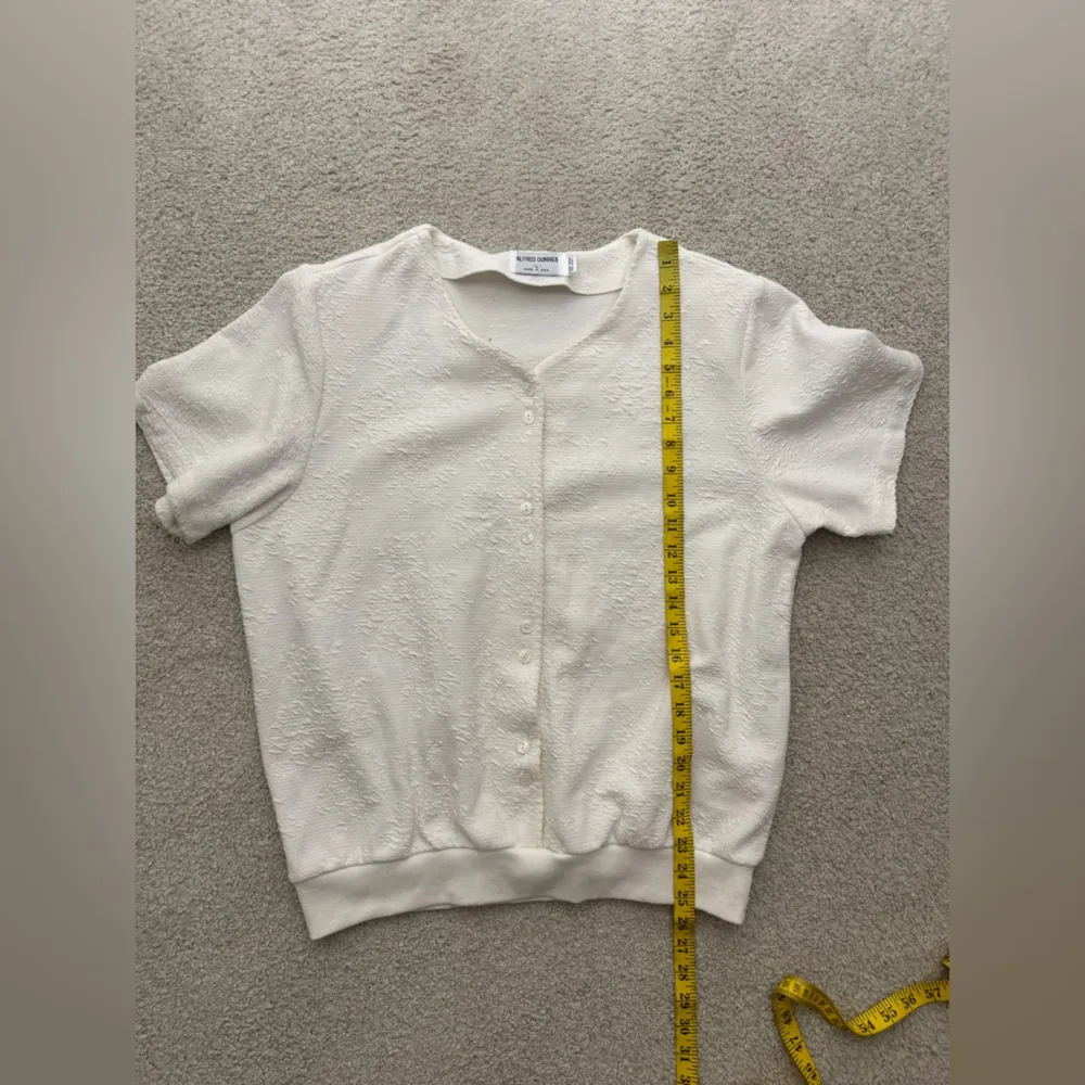 Cream Alfred Dunner Button-Up Women's Top - Image 5