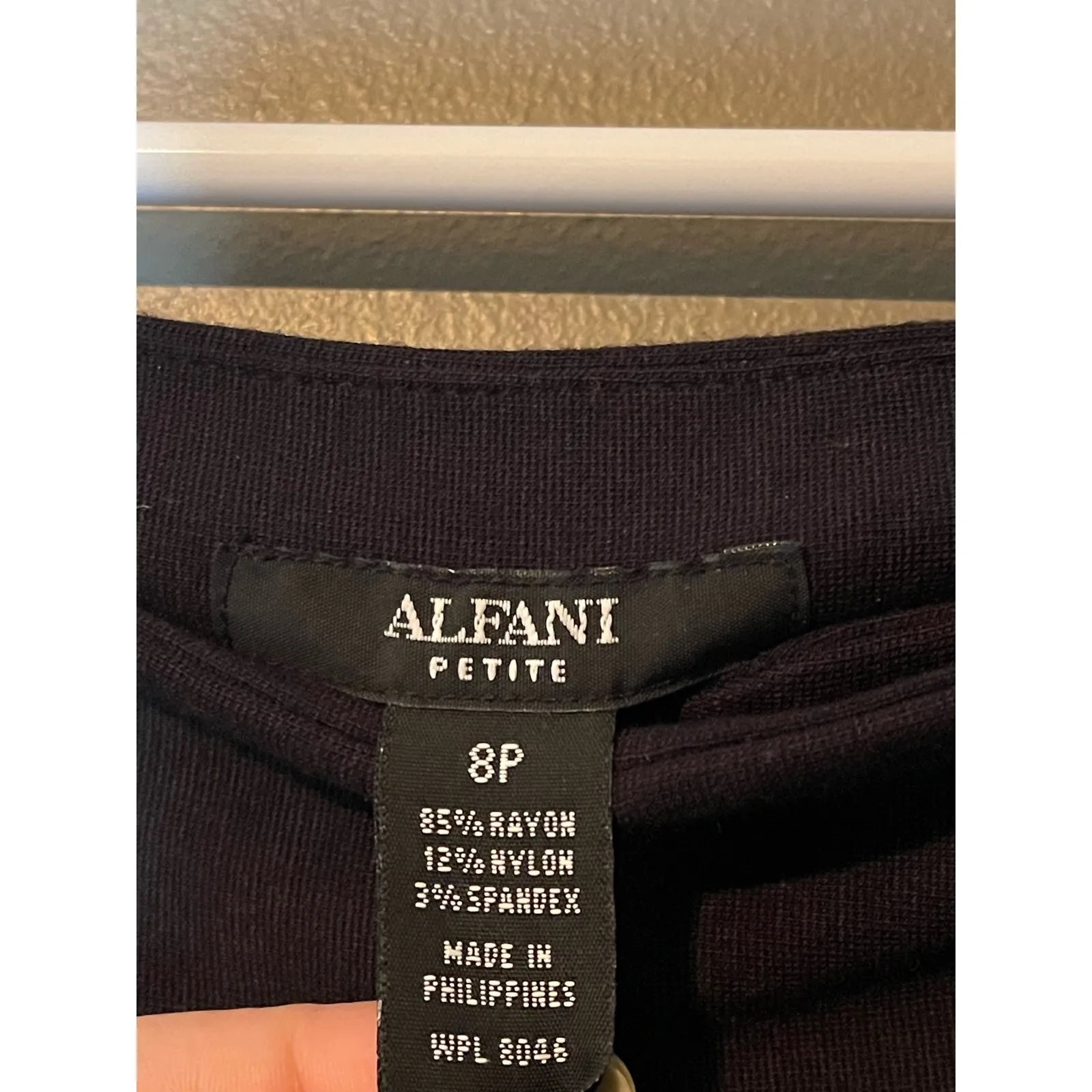 Alfani Petite Black Button Detail Pull On Dress Pants Trousers Slacks Size 8P - Image 5