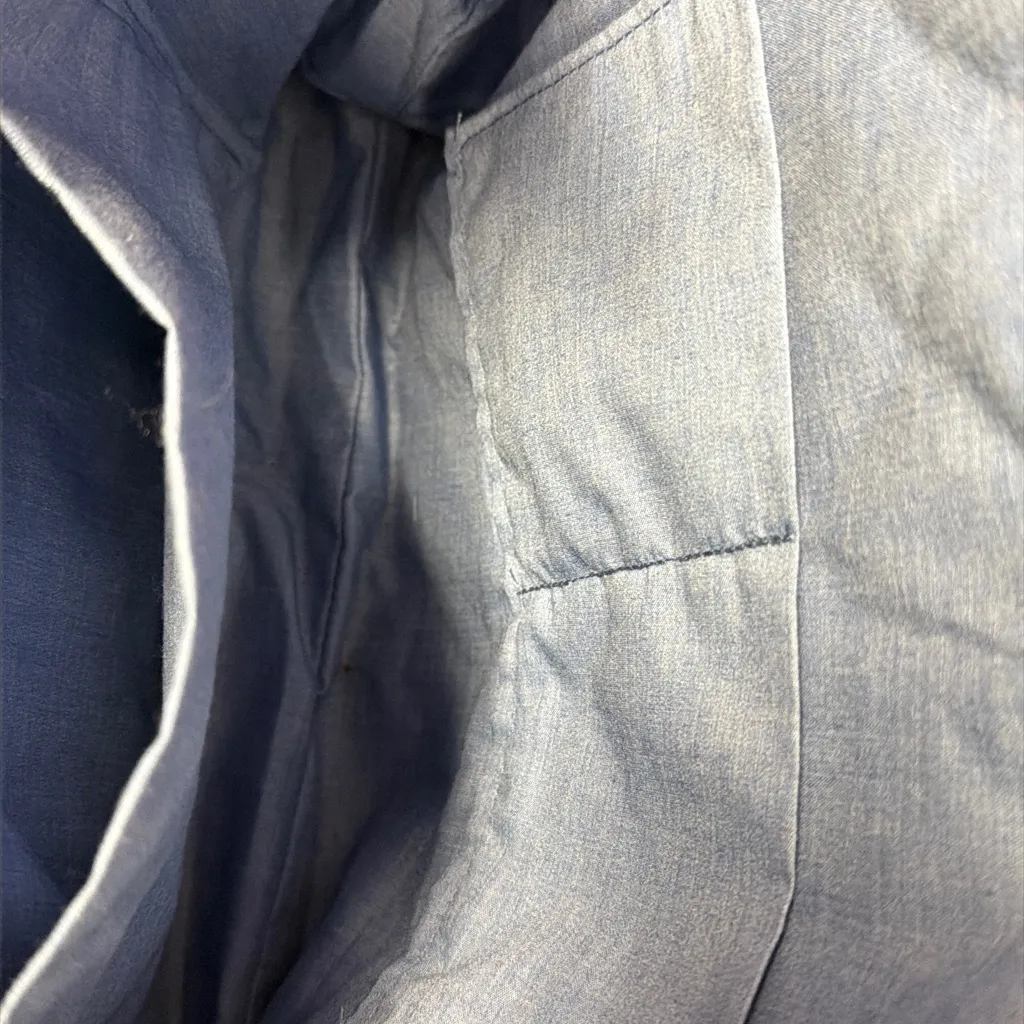 Colorful Striped Quilted Tote Bag with Button Accent - Image 3