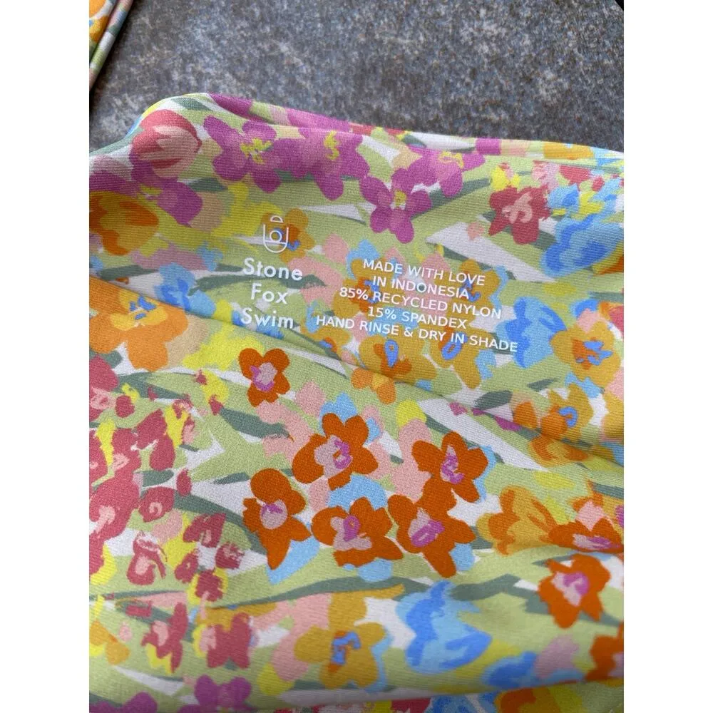 STONE FOX SWIM Azalea One Piece Swimsuit Flower Fields Print Small $195 NWT NEW - Image 7