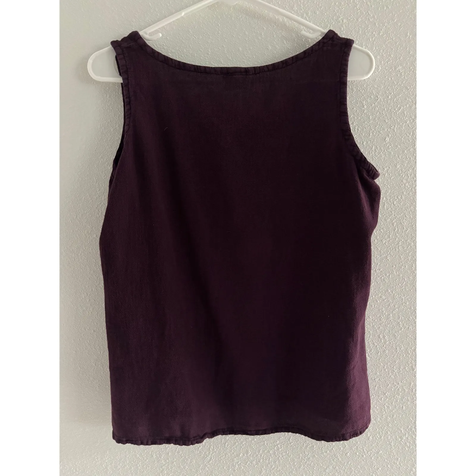 Oh My Gauze Tank Top Womens Small‎ Purple 100% Cotton USA Minimalist Capsule - Image 2