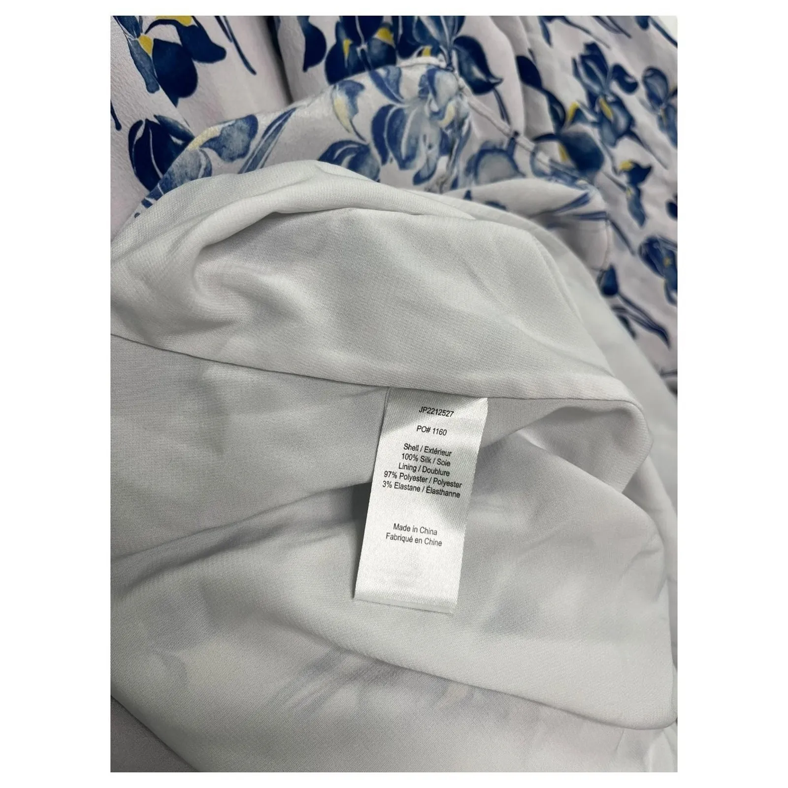 Jason Wu Dress Womens 10 White Blue Silk Floral Ruffle Mini Long Sleeve Designer - Image 7