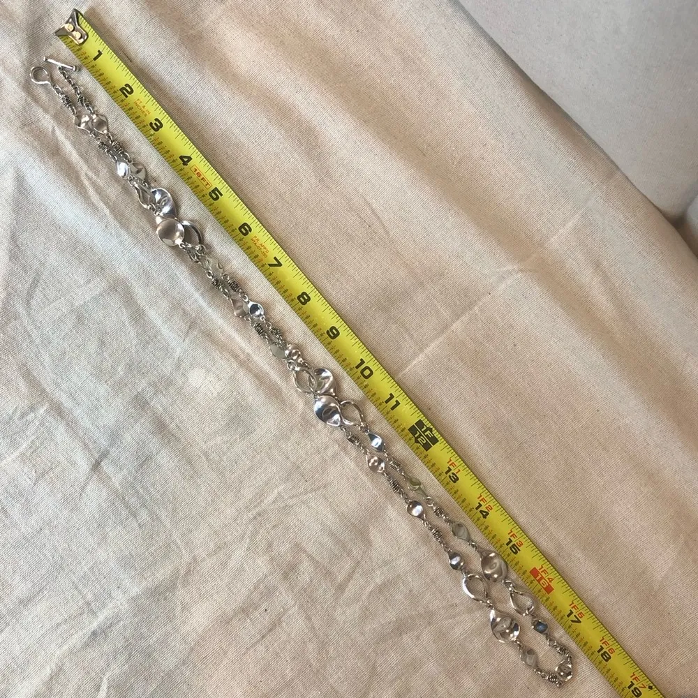 MICHAEL DAWKINS Starry Night Sterling Silver Petals and Oxidized Stars Necklace - Image 8