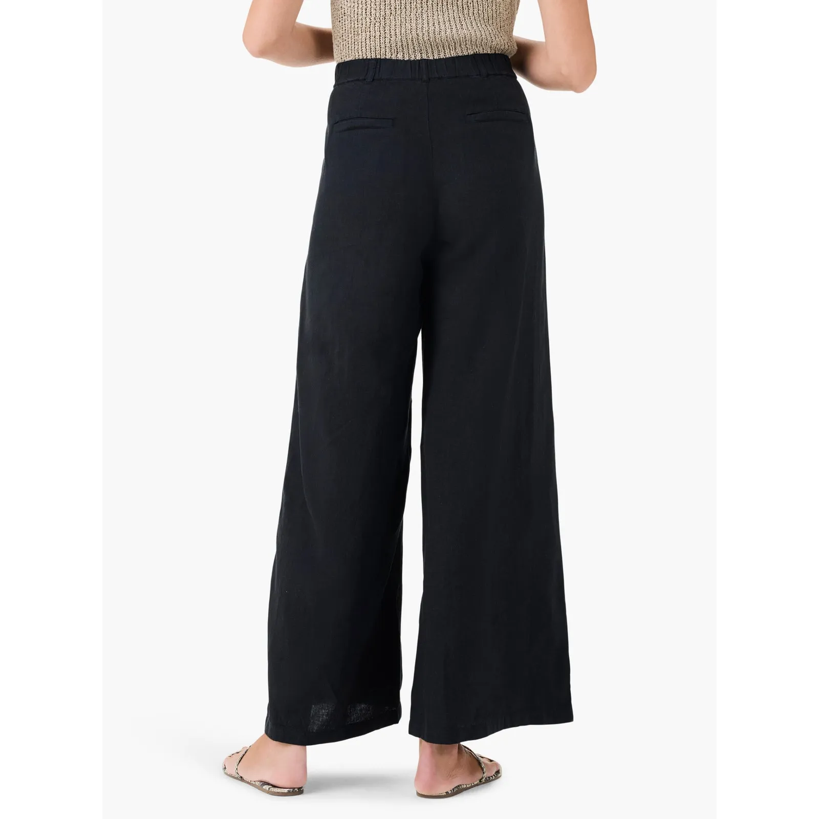 NIC + ZOE 31"‎ RUMBA LINEN WIDE LEG TROUSER NWT SIZE 14 - Image 4