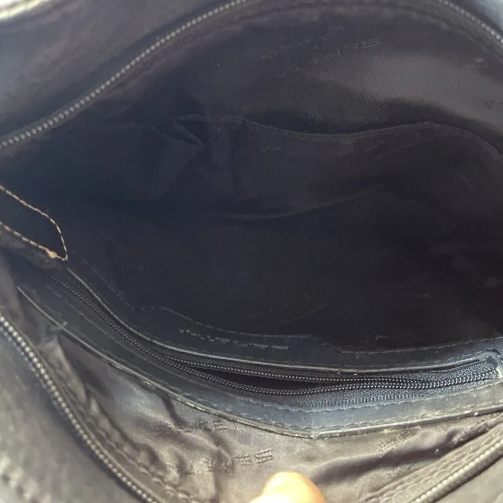 Vintage Sereta Leather Black Handbag Women’s Leather Purse Studded Shoulder Bag - Image 15