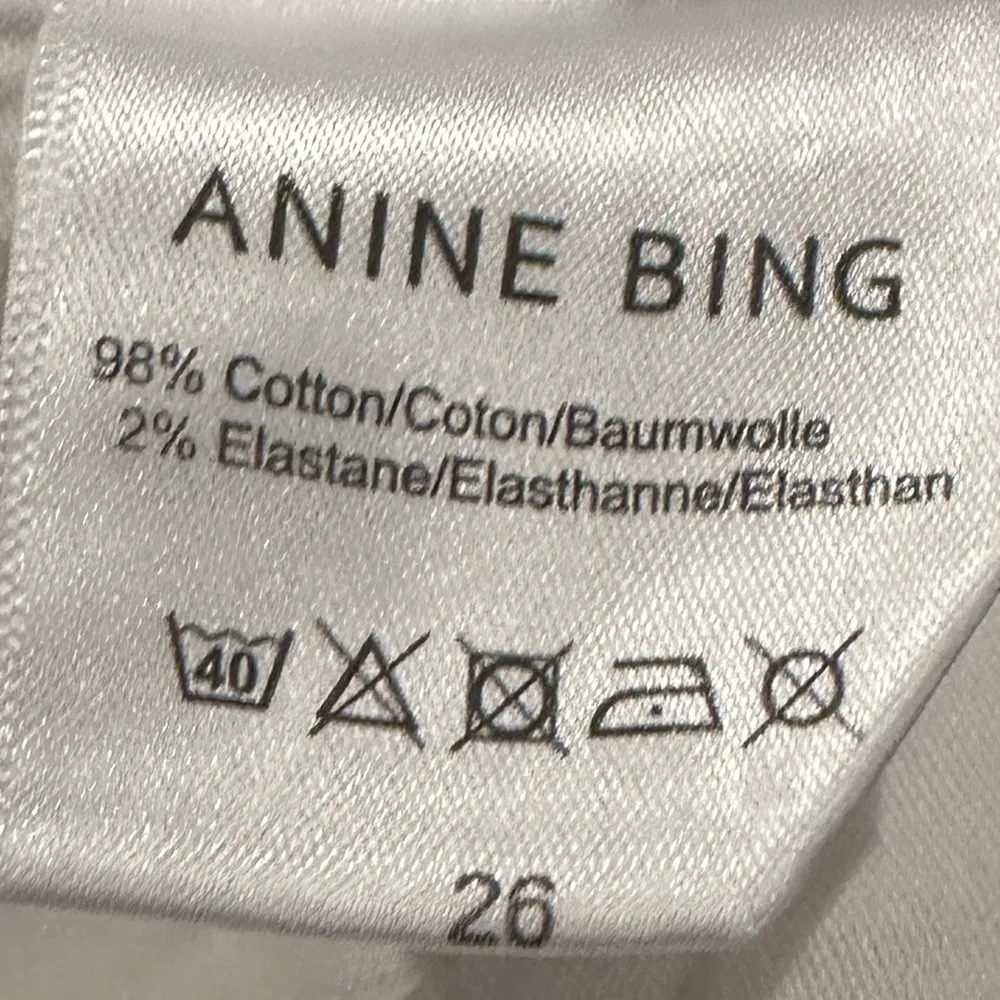 ANINE BING TUCKERNUCK WHITE COTTON STRETCH DISTRESSED SKINNY JEANS 26 - Image 10