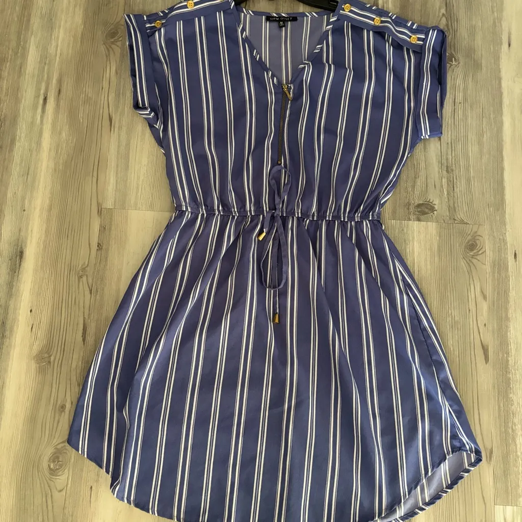 Blue Striped Dress - Image 7