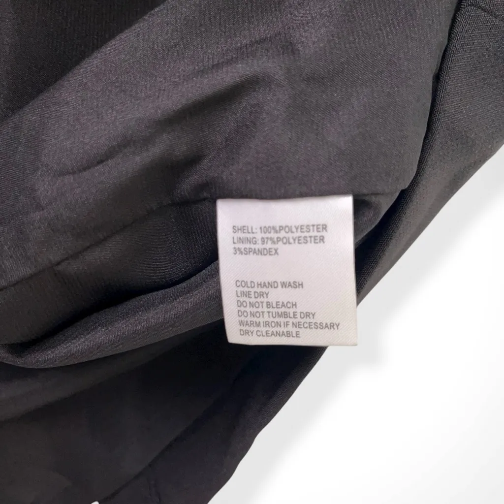 Ava & Aiden Black Pleat Detail Sleeveless Sheath Dress Size 4 - Image 10