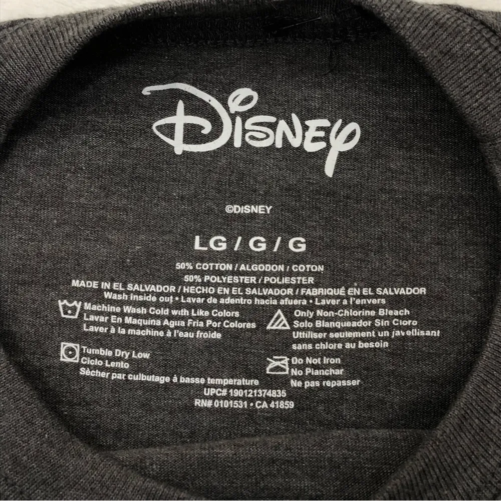 Mickey Mouse Embroidered Gray Oversized Longsleeve Shirt Women’s Size L. - Image 4