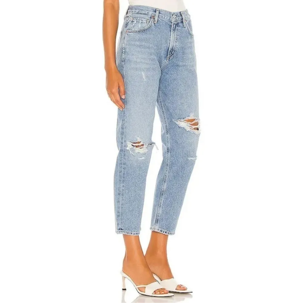 Citizens Of Humanity Marlee High Waist Distressed Tapered Jeans In Moondust - Image 2