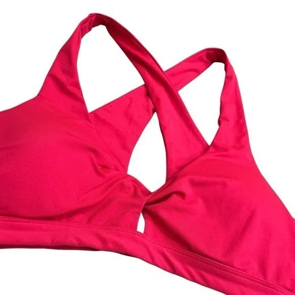 Fabletics Hot Pink Criss Cross Strappy Athletic Sports Bra Women's Size XXL - Image 4