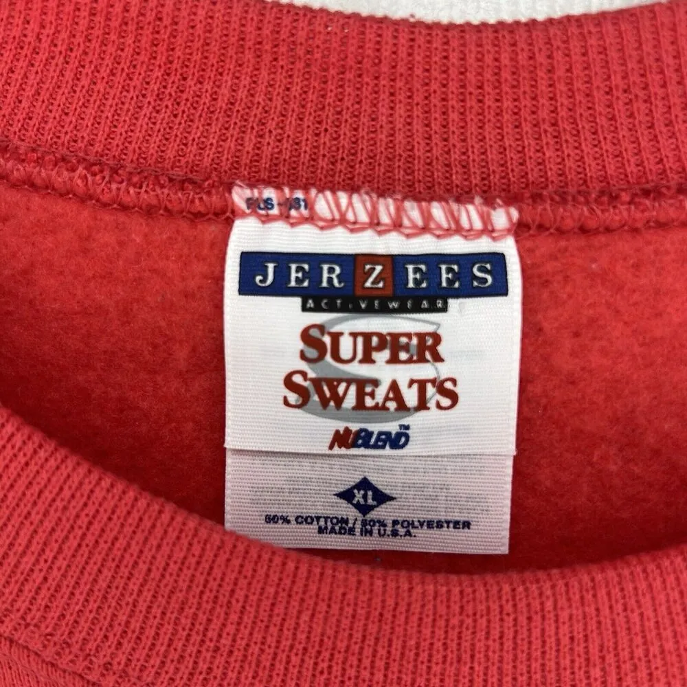 Jerzees Sweater XL Vintage Florida Spellout Embroidered State Location Crewneck - Image 3