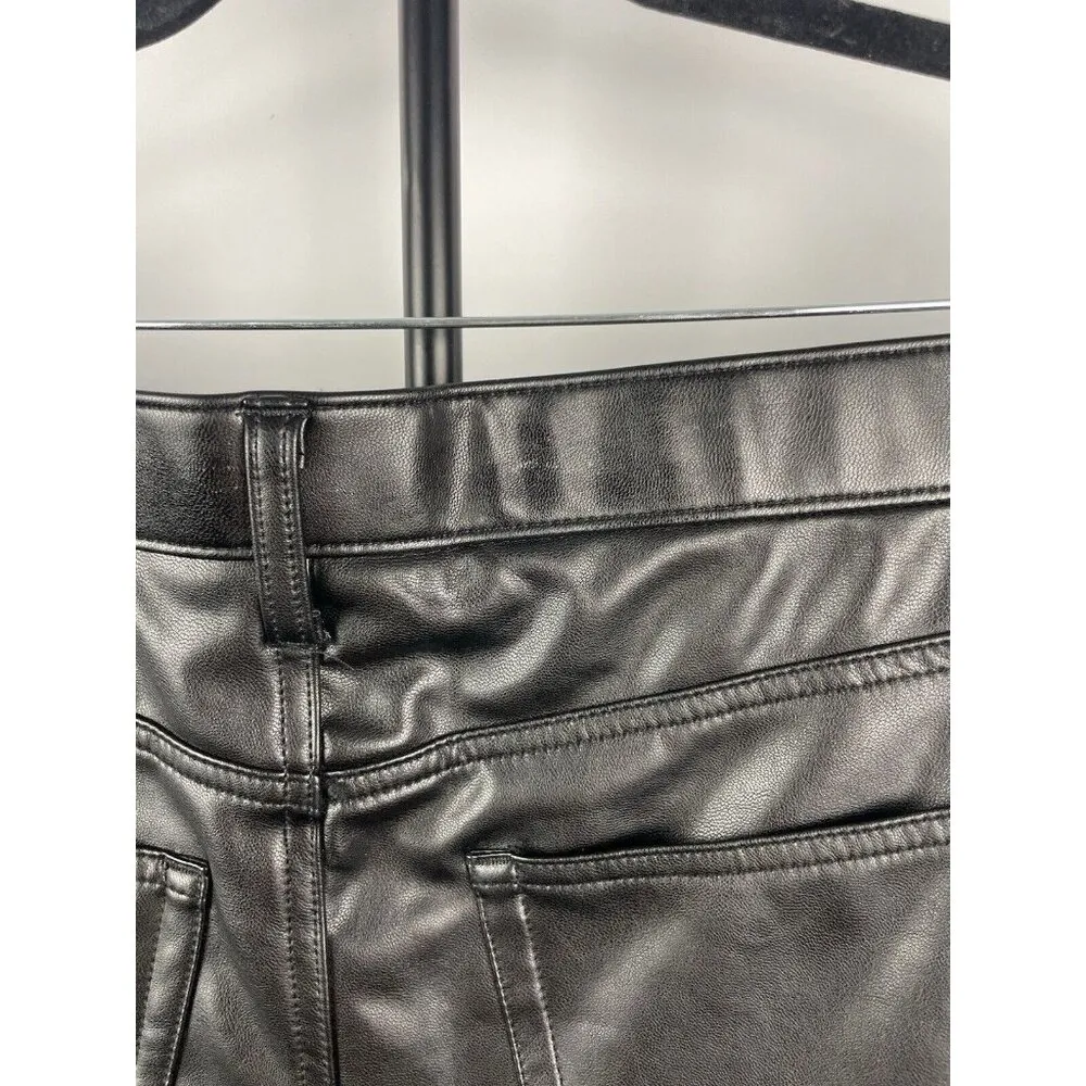 Abercrombie & Fitch Curve‎ Love Black Pants 90's Relaxed Vegan Leather 33/16 - Image 8