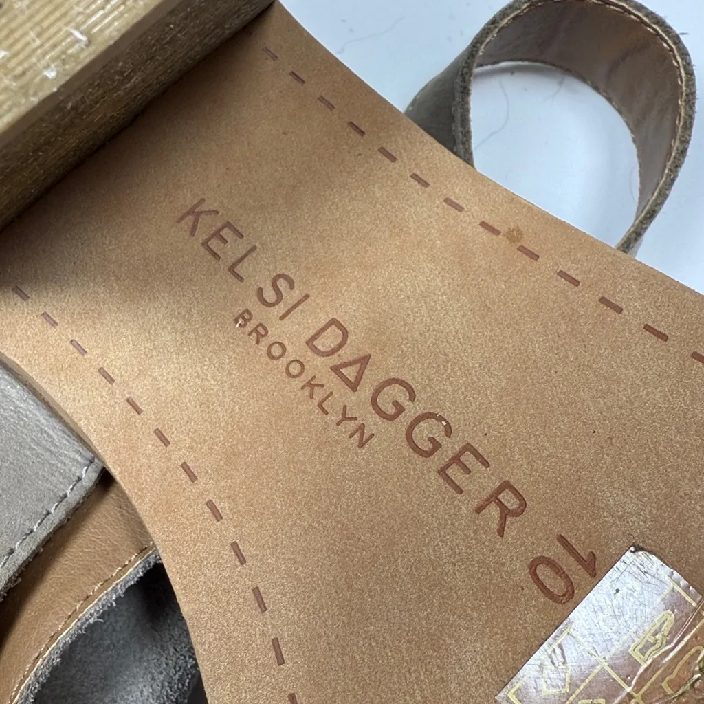 Kelsi Dagger Suede Ankle Strap Suede Leather Chunky Heel Sandals S-474 Sz 10 - Image 9