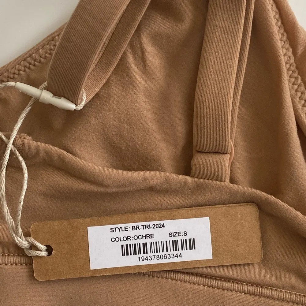 NWT SKIMS Fits Everybody Triangle‎ Bralette Ochre Size S - Image 6