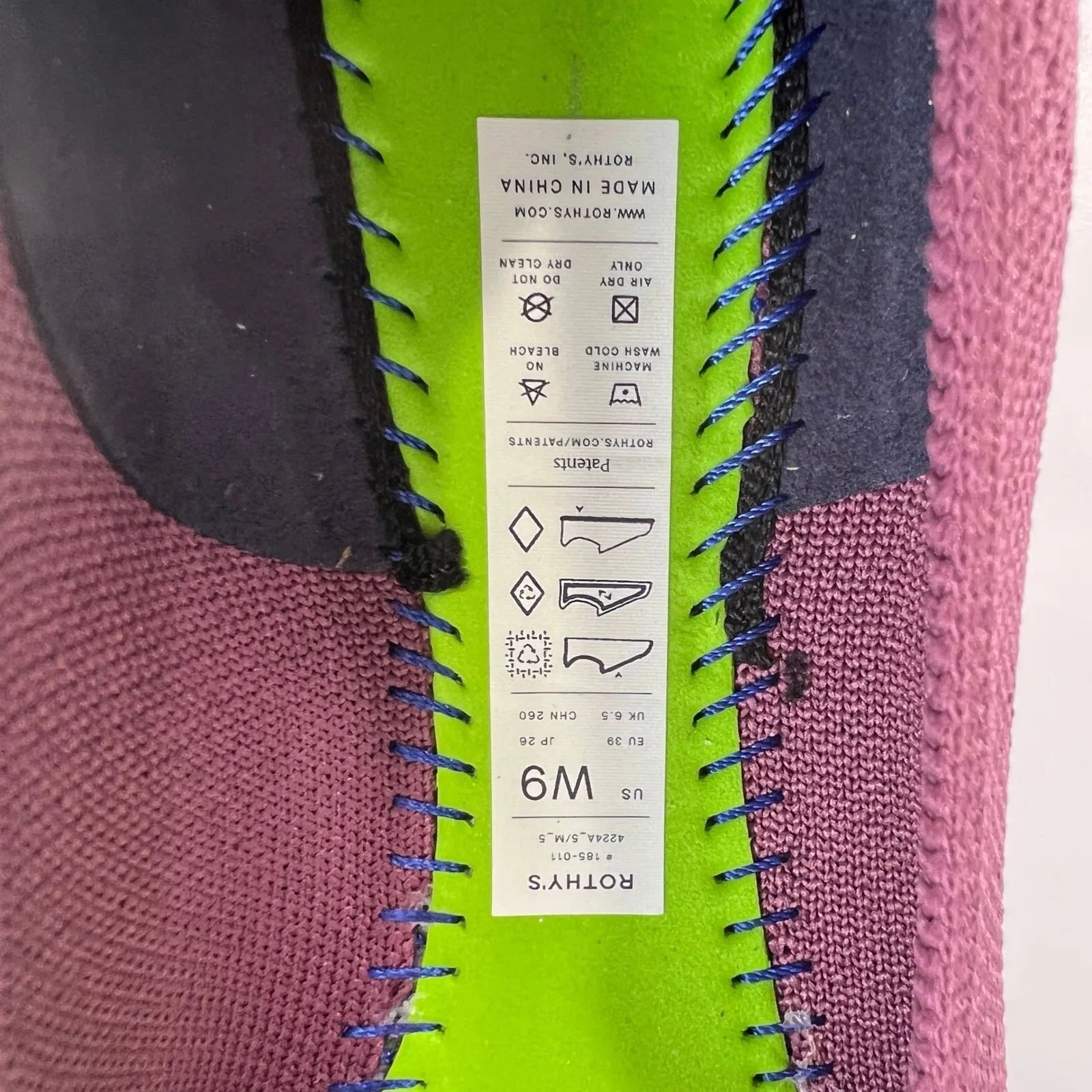 Rothy's The Point Knot Flats In Love‎ Purple Knit Shoes Size W9 EU 39 Classic - Image 4