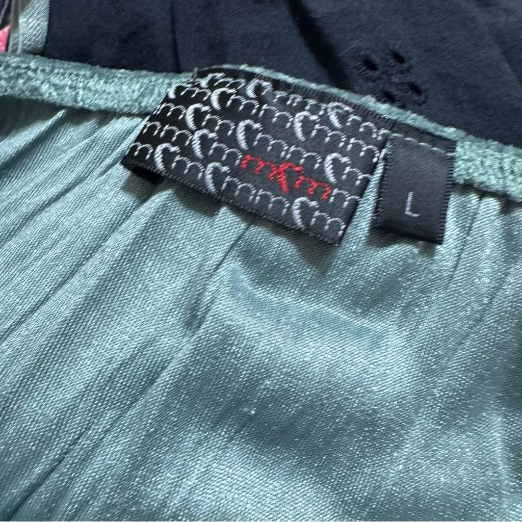 Y2K Crushed Velvet and brown sequin lace Cami Tank Top Green Size L - Image 5