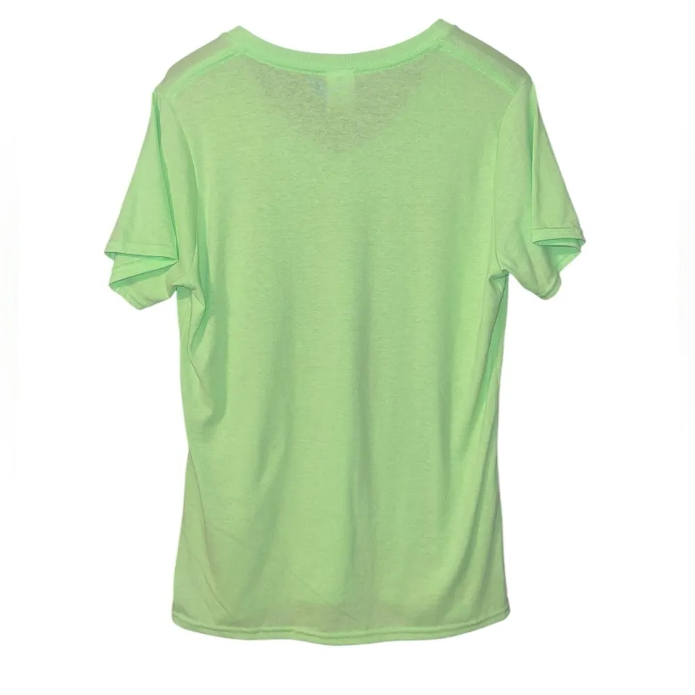 Port & Company Lime Green Cotton Shirt Women’s Medium - Image 2