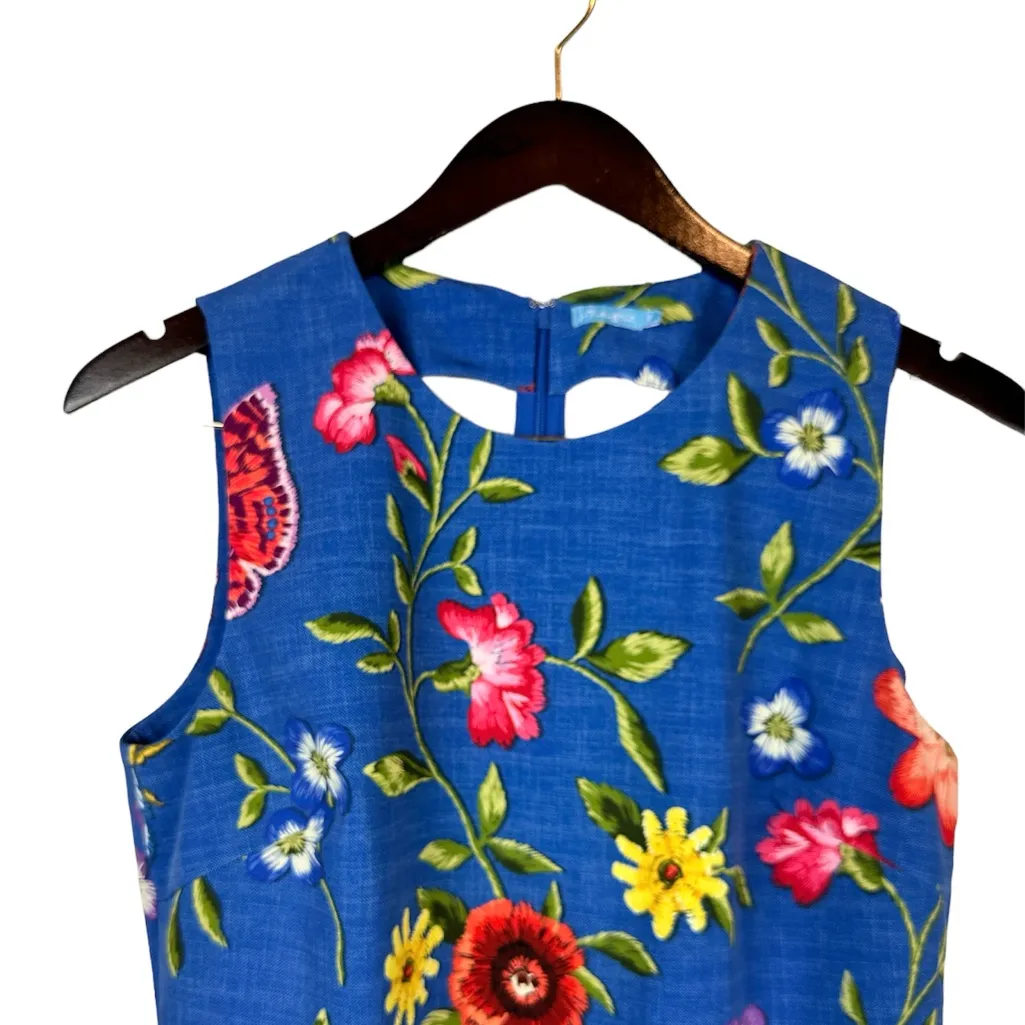 J. McLaughlin Women’s Belinda Floral Butterfly Print Sleeveless Dress Size 6 - Image 5