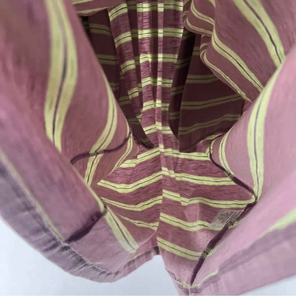 Toad & Co Gemina Sleeveless Dress Faded Lilac 90s Stripe Smocked NWT Size‎ M Purple Size M - Image 9