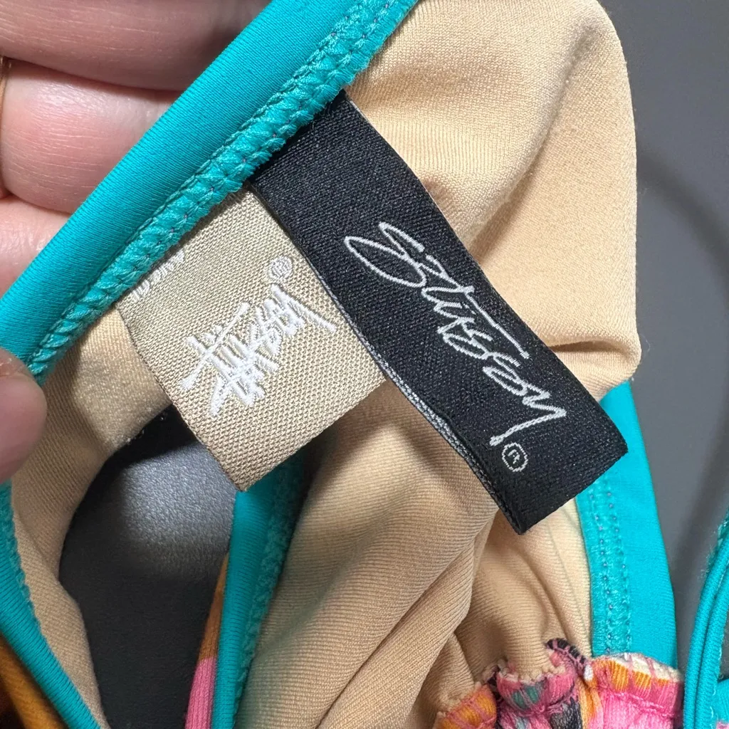 STUSSY Vibrant Multicolour Bikini Top - Image 7