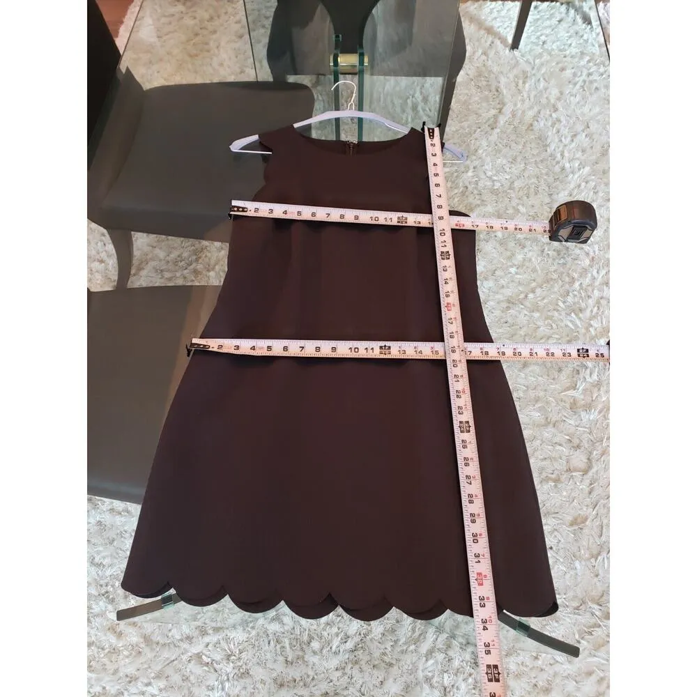 J. Crew Women's Black Solid Polyester Round Neck Sleeveless Knee Length Dress 10 - Image 11