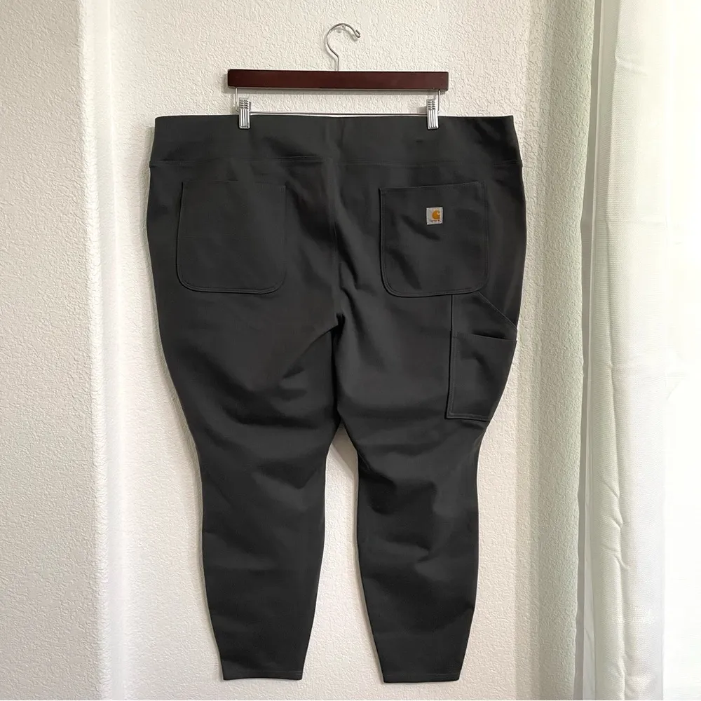 Carhartt Womens Leggings FORCE Gray Pull On Fitted Stretch Plus Size 3X - Image 4