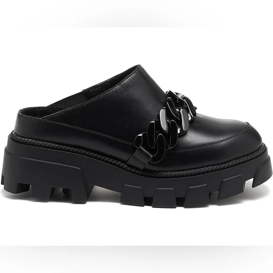 Kelsi Dagger Brooklyn Boxer Black Chunky Chain Platform Mules - Image 2