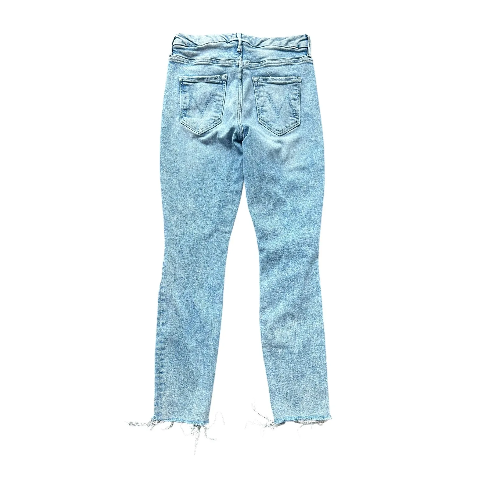 MOTHER Jeans High Waisted Looker Ankle Fray Love in a Boat Light Wash Size 27 Blue - Image 10