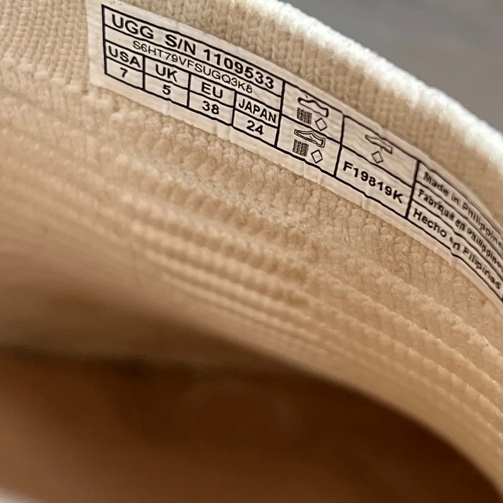 UGG Sammy breeze Textured Cream Slip-On Loafers sneakers comfort shoes - Image 7