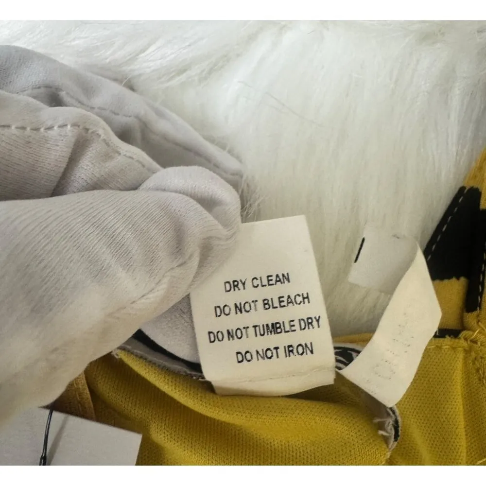 Women's NikiBiki Body Con Ruched Zebra Print Dress Yellow Size Large - Image 7