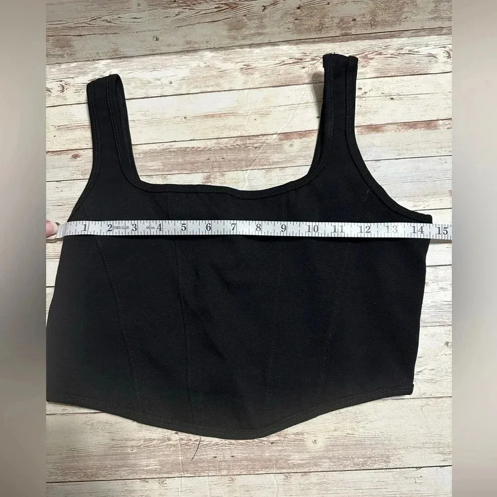 Altar’d State Cropped Tank Top Women’s Size Medium Black Sleeveless - Image 5