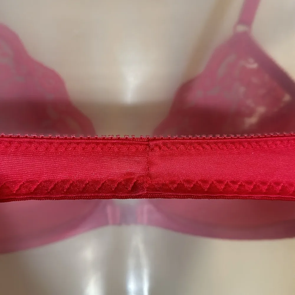 Vintage JC Penney Style 4256 Red Satin Lace Underwire Unlined Bra 34C Size undefined - Image 13