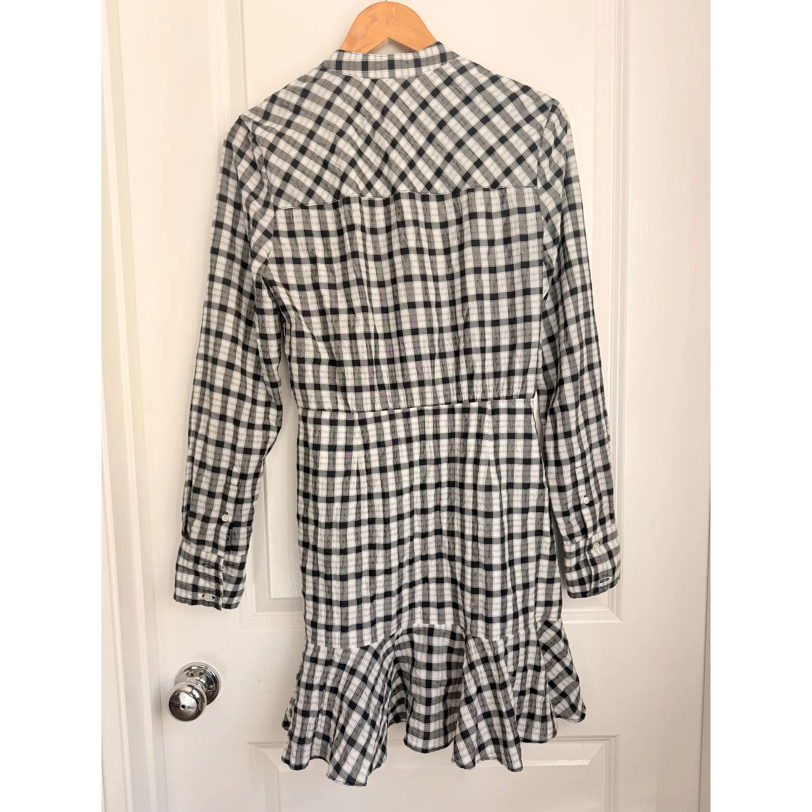 Veronica Beard Sherry Ruffled‎ Gingham Short Dress Small Fall Autumn Casual - Image 6