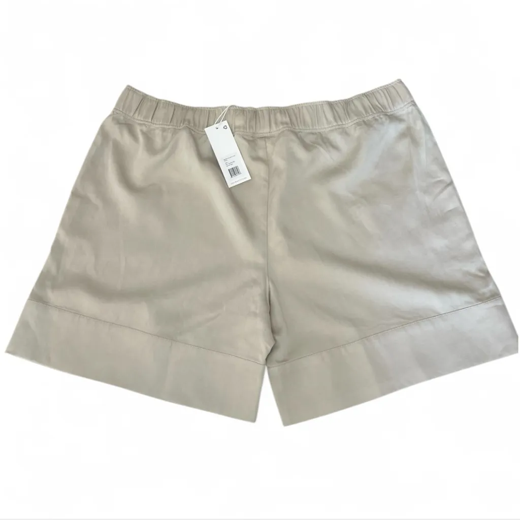 Cozy Earth coastal comfort tan shorts women’s large NEW linen scandi girl - Image 6