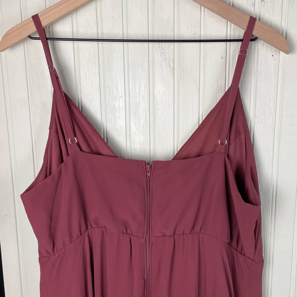 Birdy Grey Kaia Dress Chiffon Rosewood Curve Plus Size 1X Bridesmaid Long Length - Image 7