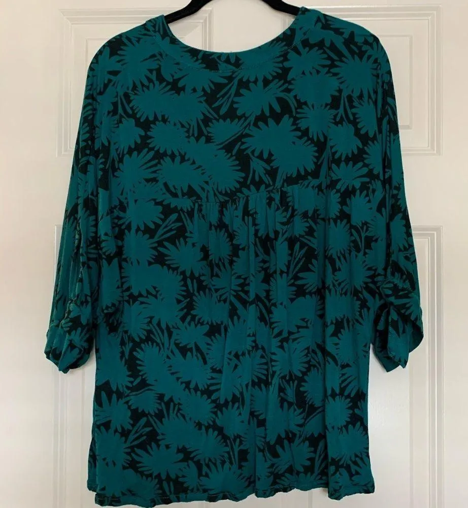 Anthropologie Akemi and Kin Teal Blouse XS - Image 5