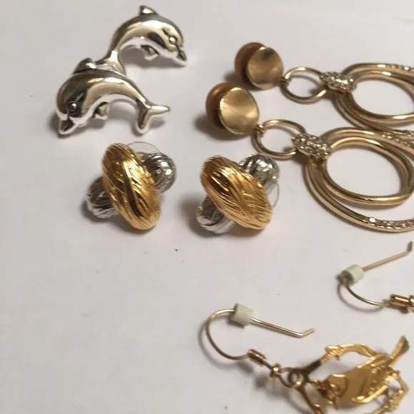 Lot Of 4 All Signed Costume Earrings Pierced WB Best Liz Claiborne AK - Image 2