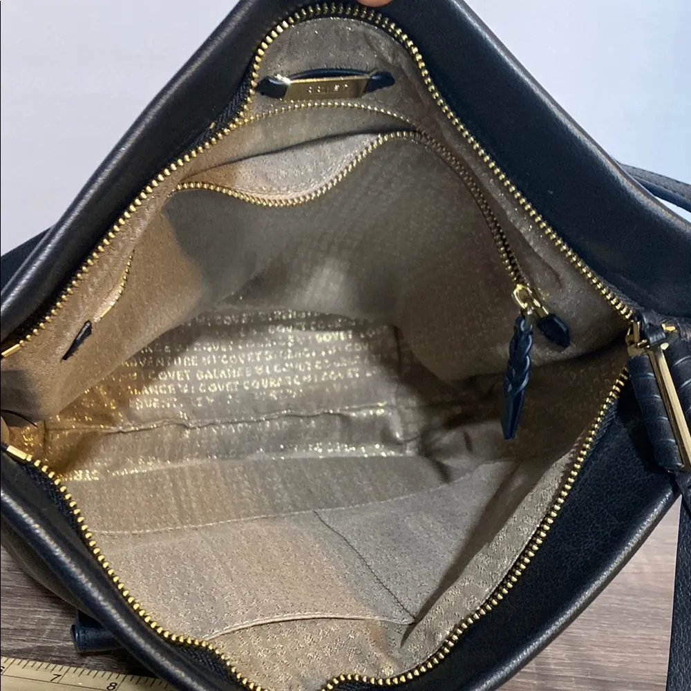 Stella and Dot covet black leather tote bag - Image 8