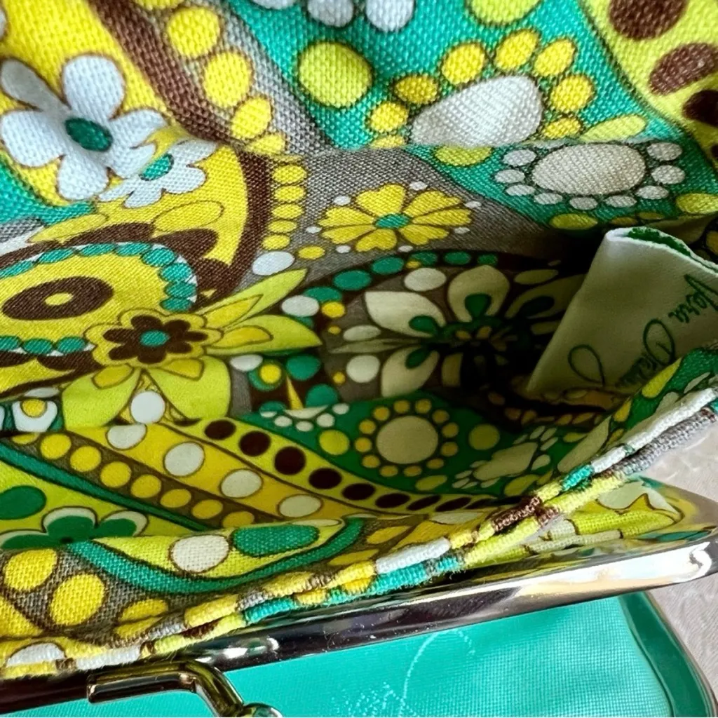 Vera Bradley Shoulder Duffle Bag, Lemon Parfait, Wallet & Purse Set, Vintage Y2K - Image 12