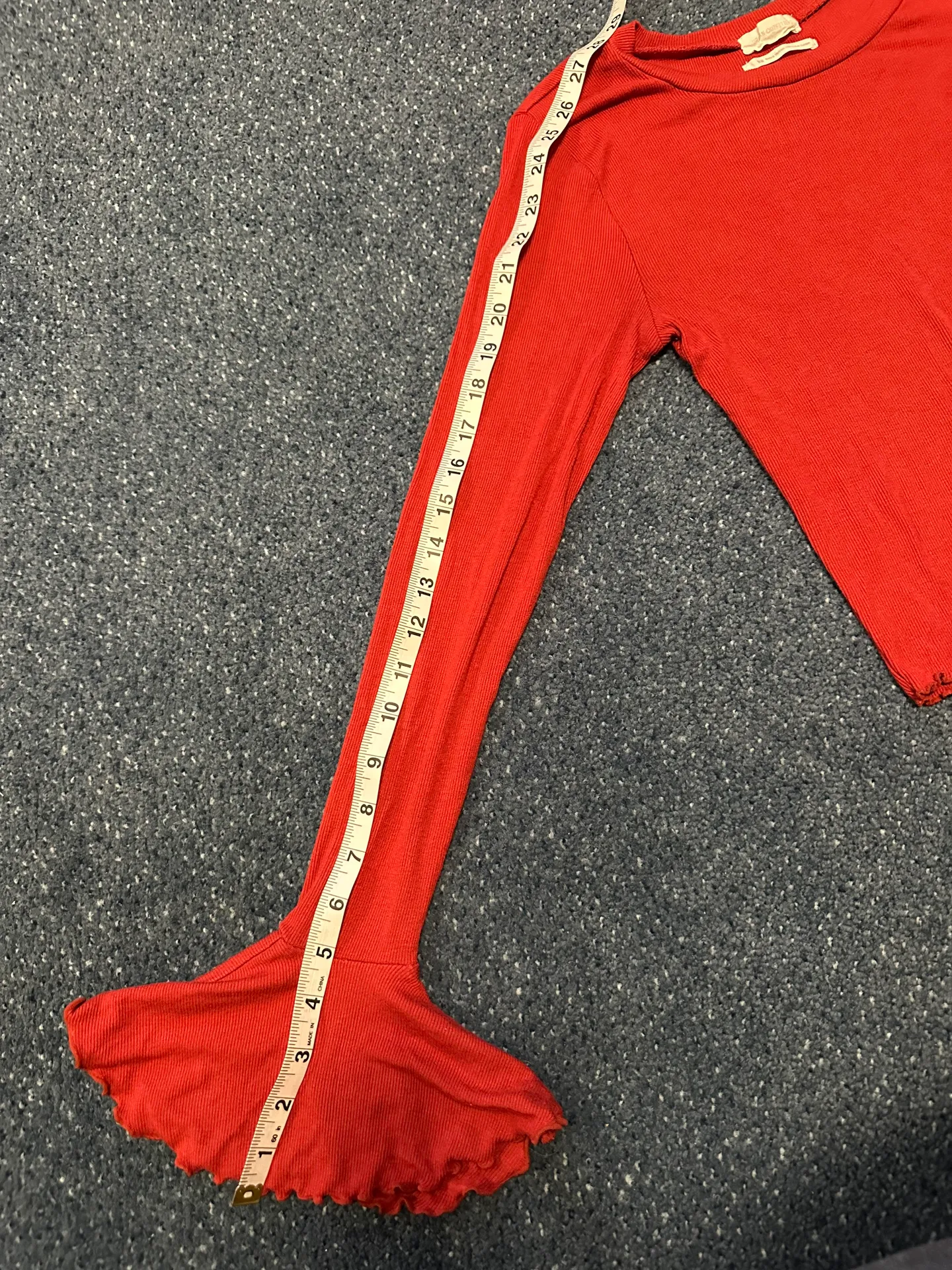 Red Bell Sleeve Top - Image 5