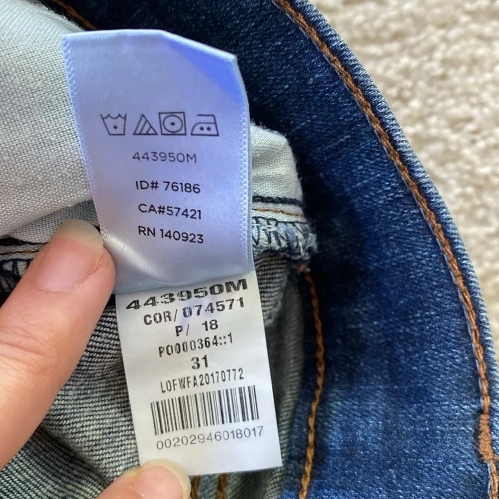 Loft Modern Skinny size 31 size 12 dark wash jeans denim jeggings higher rise - Image 9