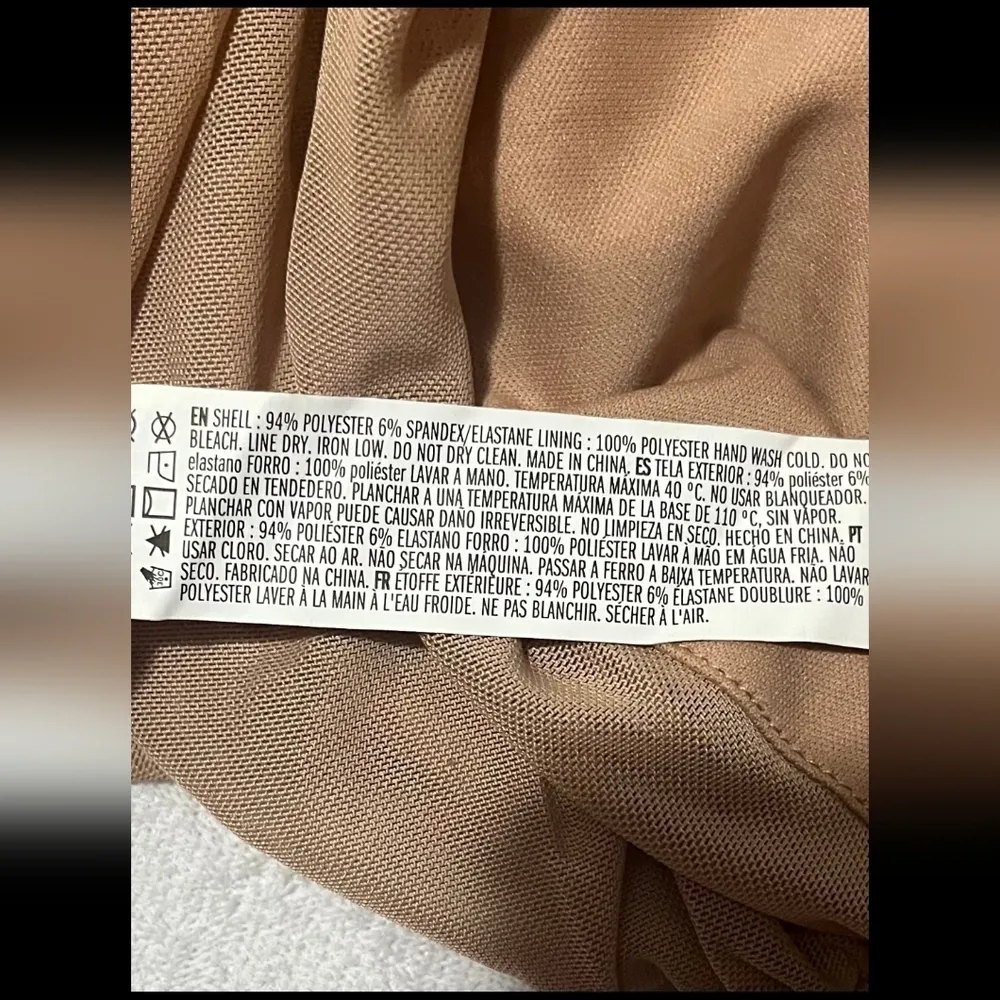 Forever 21 Bodycon Rouched Mini Dress Toupe Size Small - Image 7